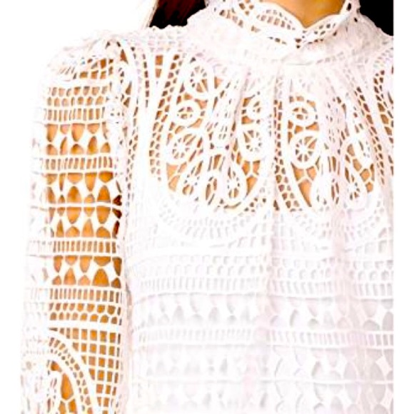 Stone Cold Fox x Free People Vaughn Sm White Allover Lace Mini Dress USA - Picture 8 of 15
